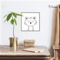 Picture of Sketch Aminal VI _GroupedProduct_Square_Canvas_Framed_