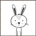 Picture of Sketch Animal  VII _GroupedProduct_Square_Canvas_Framed_