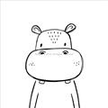 Picture of Sketch Animal  IV _GroupedProduct_Square_Unframed_Print_Only_