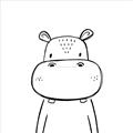 Picture of Sketch Animal  IV _GroupedProduct_Square_Unframed_Print_Only_